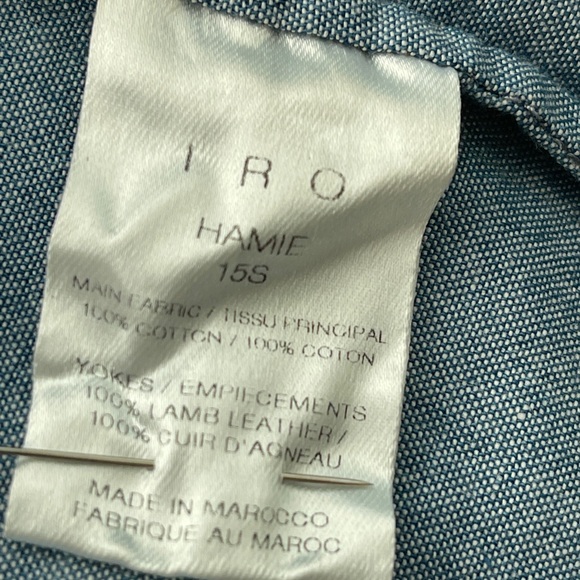 IRO Hamie Denim with Lamb Leather Trim - Picture 6 of 7